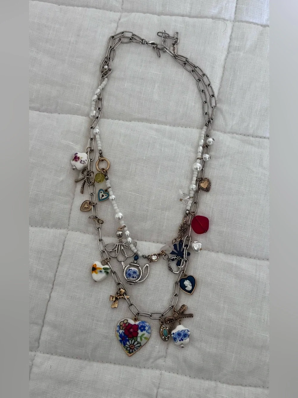 Free People Maxamillion Charm Necklace Coquette Candy NWOT